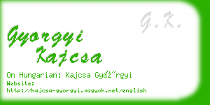 gyorgyi kajcsa business card